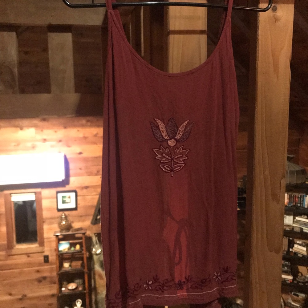 Open back hippie boho gauze top - Picture 3 of 4